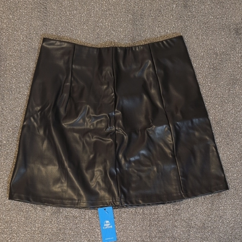 Cupshe Black Faux Leather Mini NWT